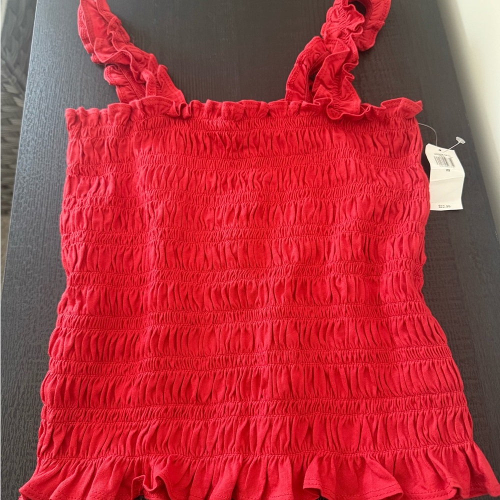 NWT Old Navy Red Ruffled Women's Top